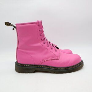 Doc Dr Martens Hot Pink Lace Up Women's Size 7 Combat Ankle Boot 31283